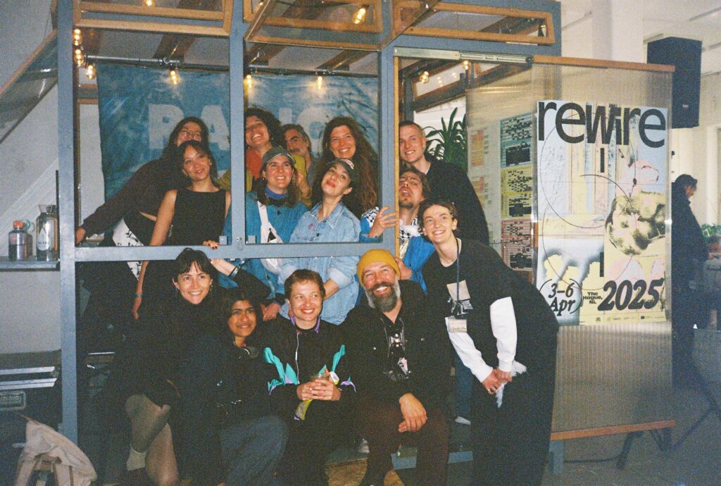 Photo of the Radio WORM team at Rewire festival 2025
