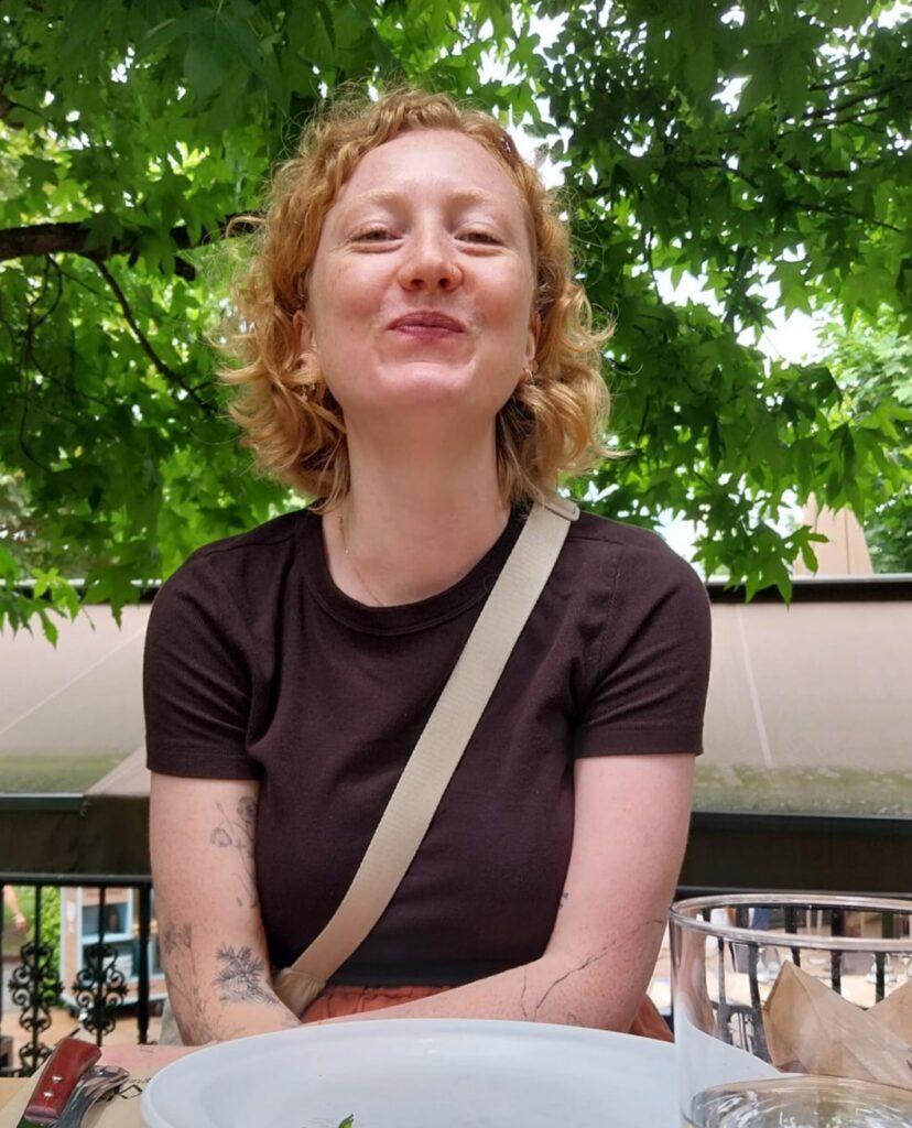 Colour portrait photograph of SocTalk's Charlotte Waltz