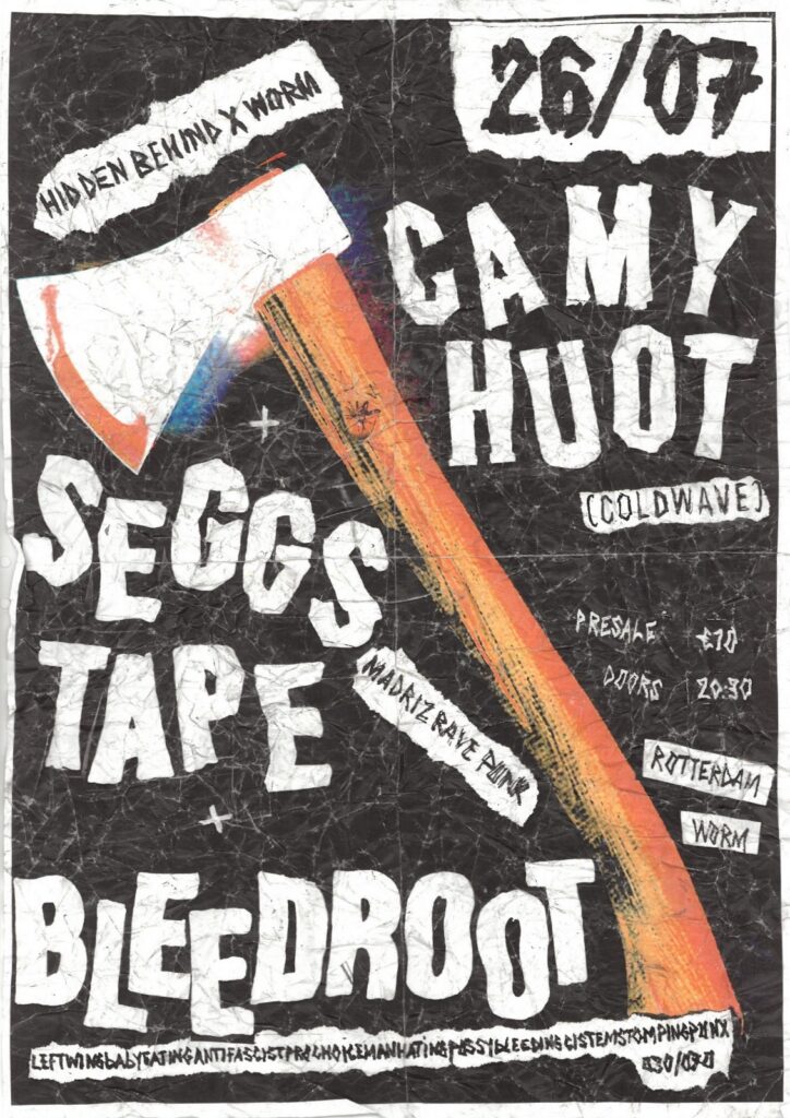 HIDDEN  BEHIND X WORM - CAMY HUOT + SEGGS TAPE (ES) + BLEEDROOT